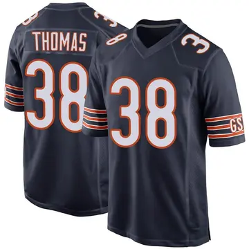 Nike A.J. Thomas Men's Game Chicago Bears Navy Team Color Jersey