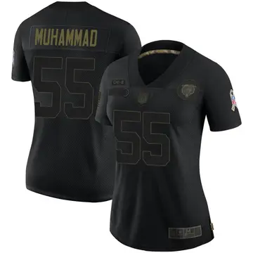 Nike Al-Quadin Muhammad Women's Limited Chicago Bears Black 2020 Salute To Service Jersey