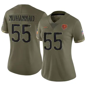 Nike Al-Quadin Muhammad Women's Limited Chicago Bears Olive 2022 Salute To Service Jersey