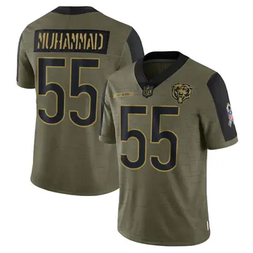 Nike Al-Quadin Muhammad Youth Limited Chicago Bears Olive 2021 Salute To Service Jersey