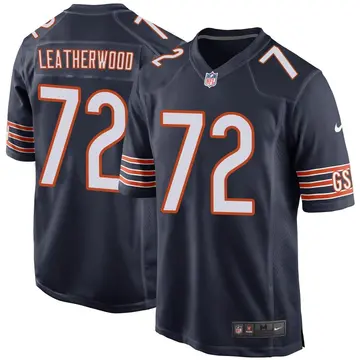 Nike Alex Leatherwood Men's Game Chicago Bears Navy Team Color Jersey