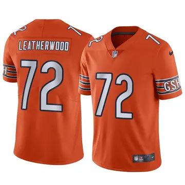 Nike Alex Leatherwood Men's Limited Chicago Bears Orange Alternate Vapor Jersey