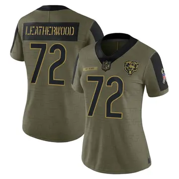 Nike Alex Leatherwood Women's Limited Chicago Bears Olive 2021 Salute To Service Jersey