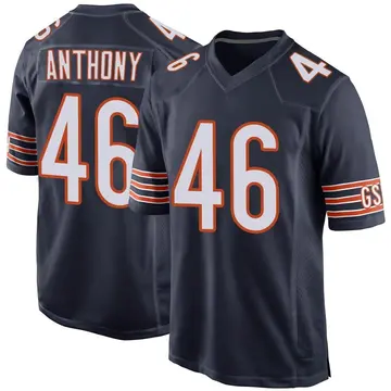 Nike Andre Anthony Men's Game Chicago Bears Navy Team Color Jersey