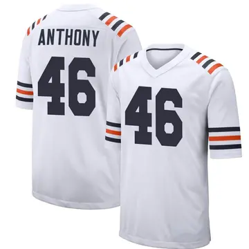 Nike Andre Anthony Men's Game Chicago Bears White Alternate Classic Jersey