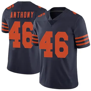 Nike Andre Anthony Men's Limited Chicago Bears Navy Blue Alternate Vapor Untouchable Jersey