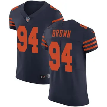 Nike Andrew Brown Men's Elite Chicago Bears Navy Blue Alternate Vapor Untouchable Jersey
