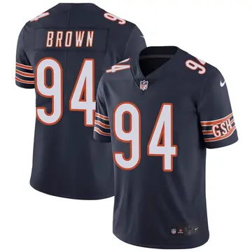 Nike Andrew Brown Men's Limited Chicago Bears Navy Team Color Vapor Untouchable Jersey
