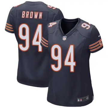 Nike Andrew Brown Women's Game Chicago Bears Navy Team Color Jersey