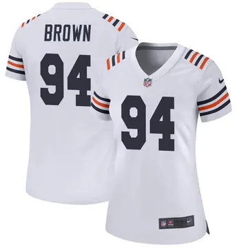 Nike Andrew Brown Women's Game Chicago Bears White Alternate Classic Jersey