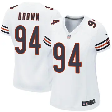 Nike Andrew Brown Women's Game Chicago Bears White Jersey