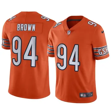 Nike Andrew Brown Youth Limited Chicago Bears Orange Alternate Vapor Jersey