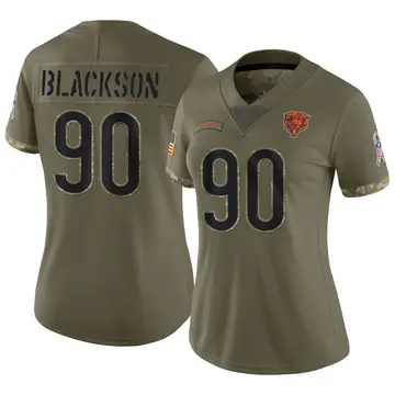 Nike Angelo Blackson Women's Limited Chicago Bears Olive 2022 Salute To Service Jersey