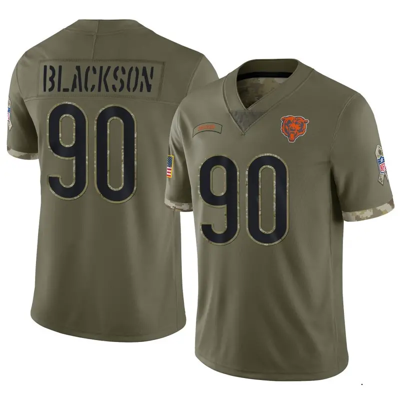 Nike Angelo Blackson Youth Limited Chicago Bears Olive 2022 Salute To Service Jersey