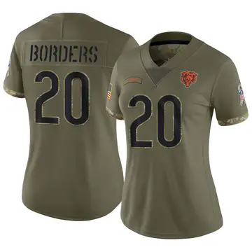 Nike Breon Borders Women's Limited Chicago Bears Olive 2022 Salute To Service Jersey