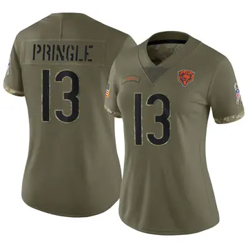 Nike Byron Pringle Women's Limited Chicago Bears Olive 2022 Salute To Service Jersey