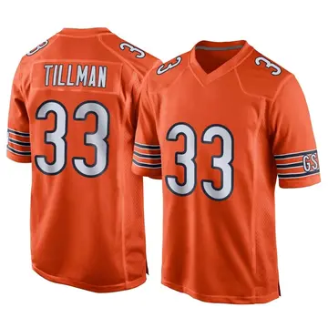 Nike Charles Tillman Men's Game Chicago Bears Orange Alternate Jersey