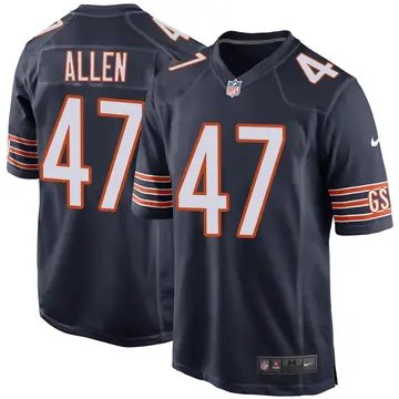 Nike Chase Allen Men's Game Chicago Bears Navy Team Color Jersey