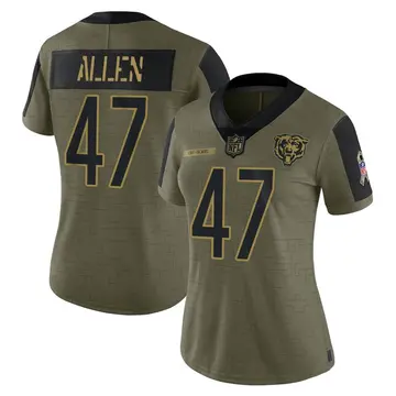 Nike Chase Allen Women's Limited Chicago Bears Olive 2021 Salute To Service Jersey