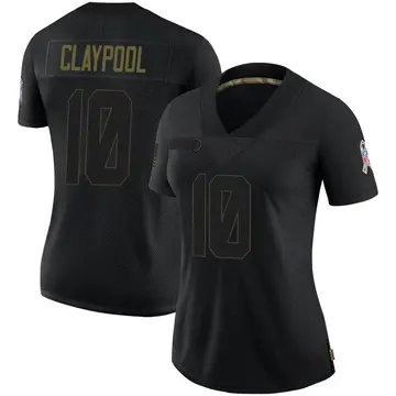 Nike Chase Claypool Women's Limited Chicago Bears Black 2020 Salute To Service Jersey
