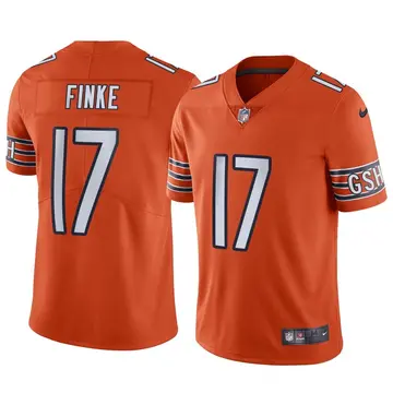 Nike Chris Finke Men's Limited Chicago Bears Orange Alternate Vapor Jersey