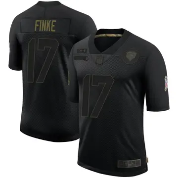 Nike Chris Finke Youth Limited Chicago Bears Black 2020 Salute To Service Jersey
