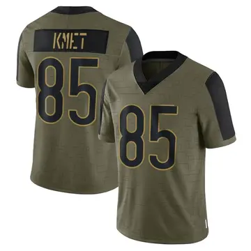 Nike Cole Kmet Men's Limited Chicago Bears Olive 2021 Salute To Service Jersey