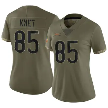 Nike Cole Kmet Women's Limited Chicago Bears Olive 2022 Salute To Service Jersey