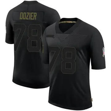 Nike Dakota Dozier Men's Limited Chicago Bears Black 2020 Salute To Service Jersey