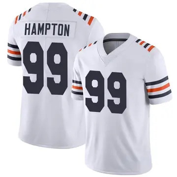 Nike Dan Hampton Men's Limited Chicago Bears White Alternate Classic Vapor Jersey