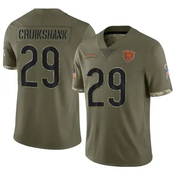 Nike Dane Cruikshank Men's Limited Chicago Bears Olive 2022 Salute To Service Jersey