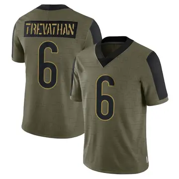 Nike Danny Trevathan Men's Limited Chicago Bears Olive 2021 Salute To Service Jersey