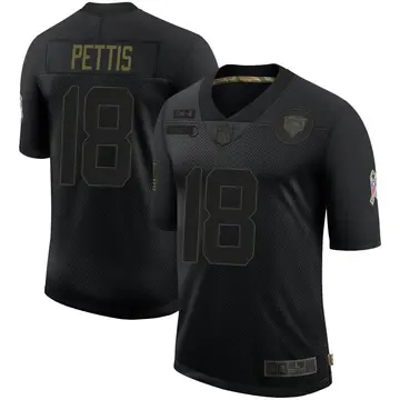 Nike Dante Pettis Men's Limited Chicago Bears Black 2020 Salute To Service Jersey