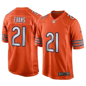 Nike Darrynton Evans Men's Game Chicago Bears Orange Alternate Jersey