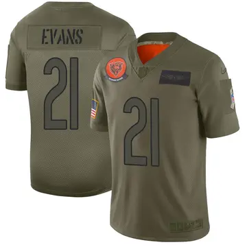 Nike Darrynton Evans Men's Limited Chicago Bears Camo 2019 Salute to Service Jersey