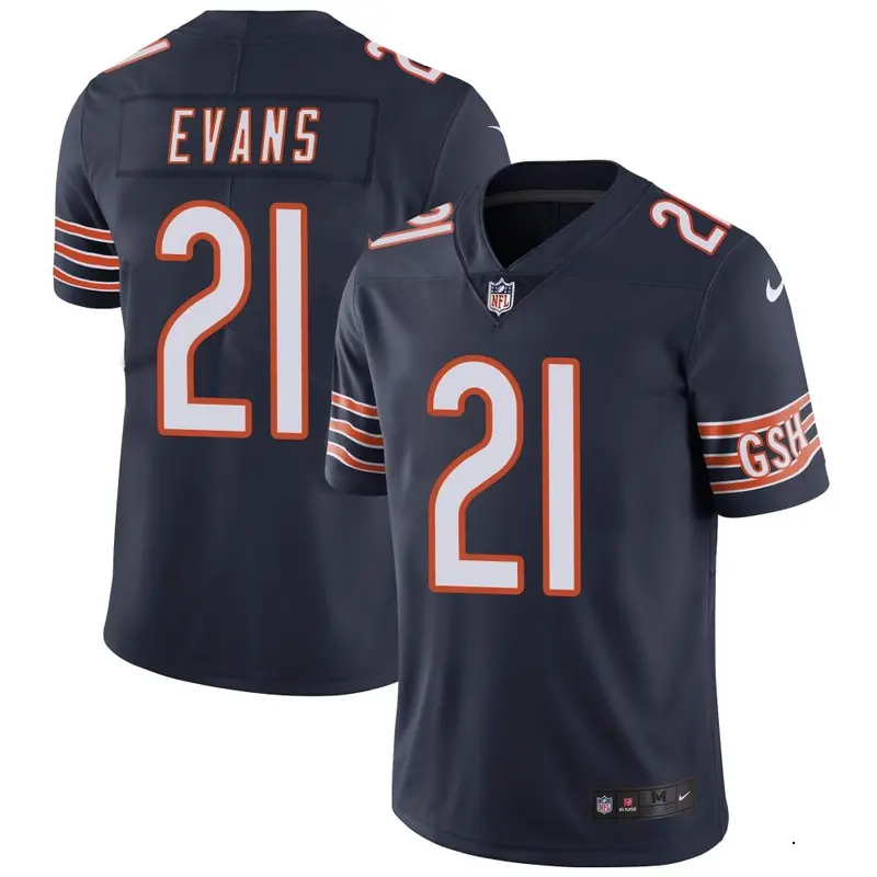 Nike Darrynton Evans Men's Limited Chicago Bears Navy Team Color Vapor Untouchable Jersey