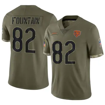 Nike Daurice Fountain Men's Limited Chicago Bears Olive 2022 Salute To Service Jersey