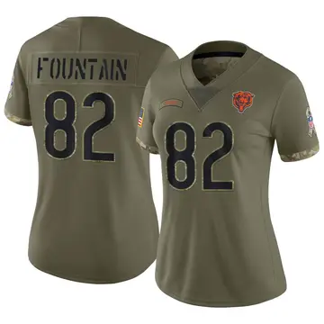 Nike Daurice Fountain Women's Limited Chicago Bears Olive 2022 Salute To Service Jersey