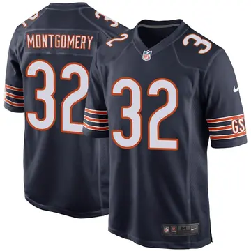 Nike David Montgomery Men's Game Chicago Bears Navy Team Color Jersey