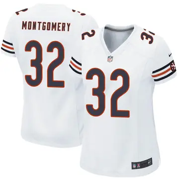 Nike David Montgomery Women's Game Chicago Bears White Jersey