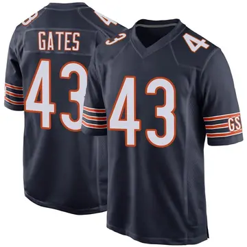 Nike DeMarquis Gates Youth Game Chicago Bears Navy Team Color Jersey