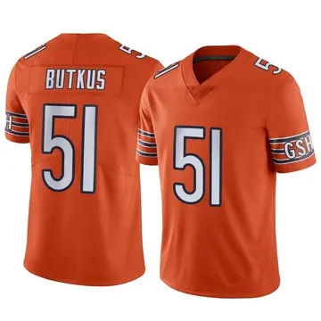 Nike Dick Butkus Men's Limited Chicago Bears Orange Alternate Vapor Jersey