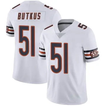 Nike Dick Butkus Men's Limited Chicago Bears White Vapor Untouchable Jersey