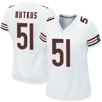 Nike Dick Butkus Women's Game Chicago Bears White Jersey