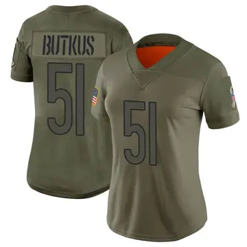 Nike Dick Butkus Women's Limited Chicago Bears Camo 2019 Salute to Service Jersey