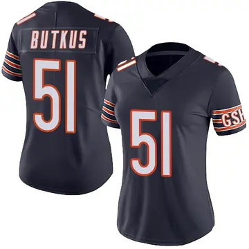 Nike Dick Butkus Women's Limited Chicago Bears Navy Team Color Vapor Untouchable Jersey