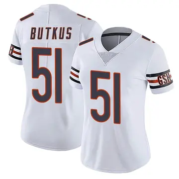 Nike Dick Butkus Women's Limited Chicago Bears White Vapor Untouchable Jersey