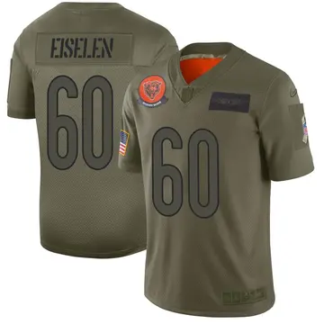 Nike Dieter Eiselen Men's Limited Chicago Bears Camo 2019 Salute to Service Jersey