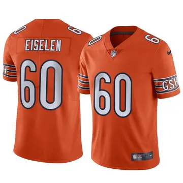 Nike Dieter Eiselen Men's Limited Chicago Bears Orange Alternate Vapor Jersey