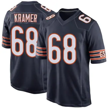 Nike Doug Kramer Men's Game Chicago Bears Navy Team Color Jersey